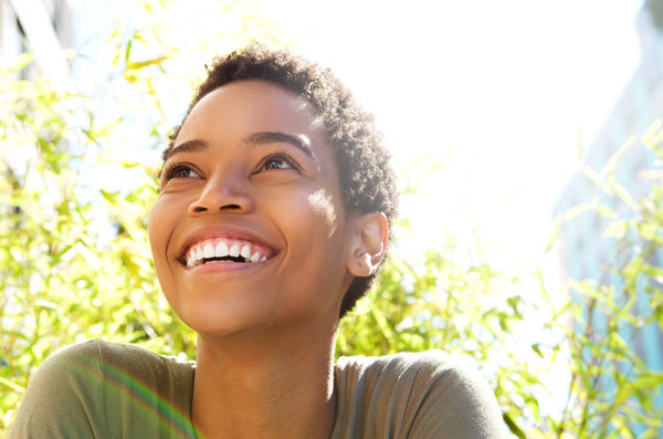 woman smiling